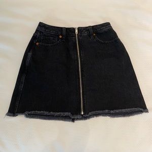 Abercrombie and Fitch Zoe natural rise vintage A-line skirt black